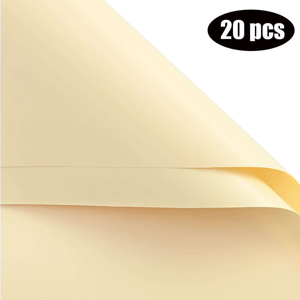 20 piezas de papel para envolver flores, ramo de papel Ouya de Color sólido, paquete Floral de estilo coreano, materiales de floristería DIY: plum