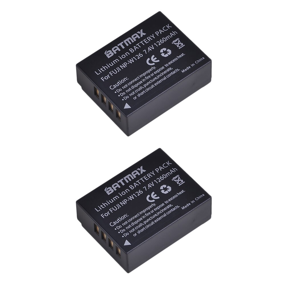 2 uds. 1260mAh NP-W126 NP W126 NPW126 baterías + LCD cargador Dual para Fujifilm Fuji X-Pro1 XPro1 X-T1 XT1, HS30EXR HS33EXR X PRO1