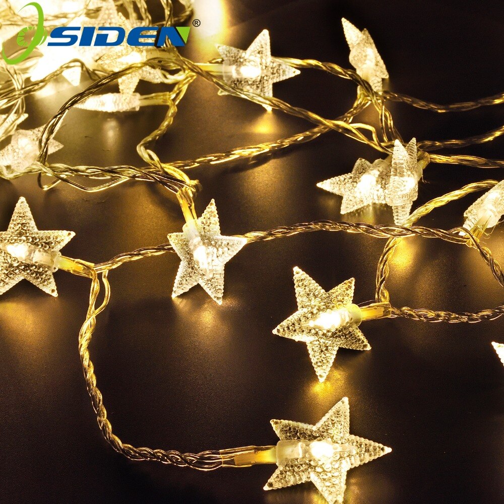 Fairy Lights 3AA Battery Powered Star Shaped Theme LED String 2M 5M 10M Christmas Wedding Decoration Party Lighting