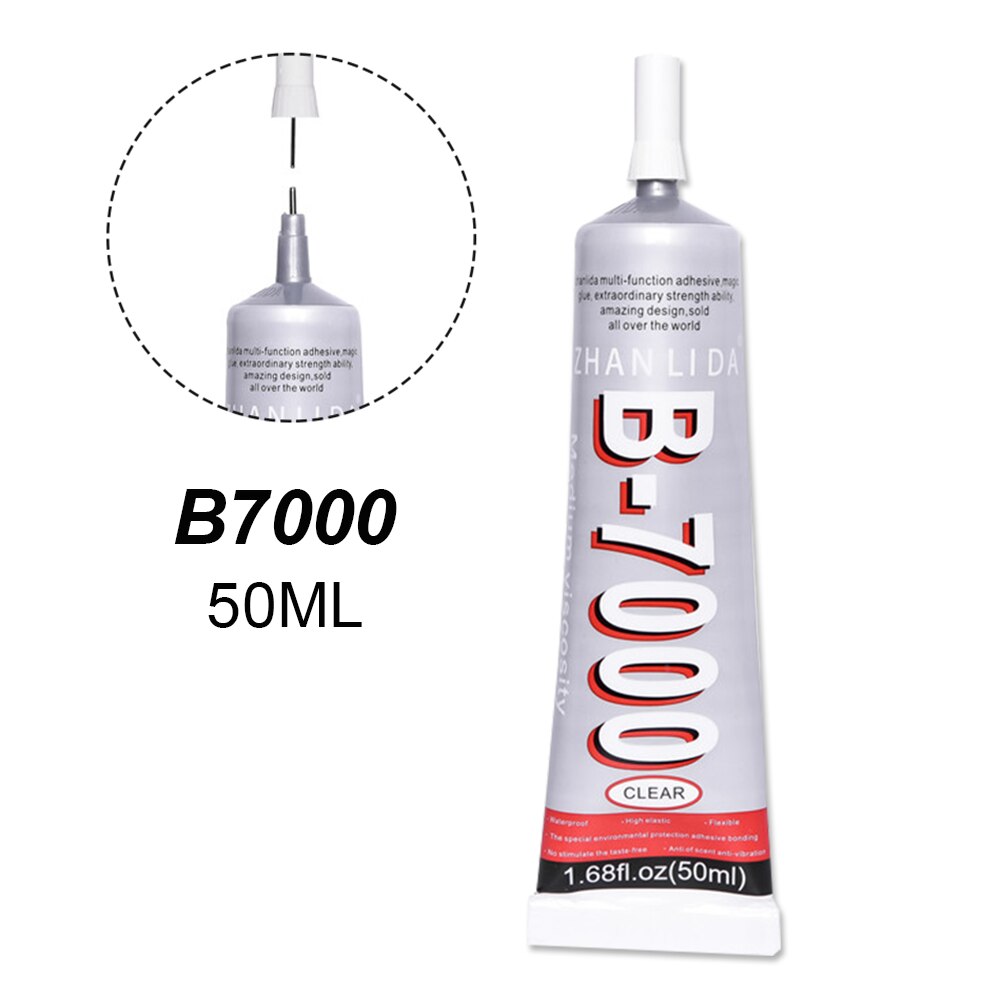 Transparant 50Ml B7000 Lijm T8000 Lijm Component Stof Epoxy Hout Textiel Sterke Super Zwart T7000 Telefoon Glas Reparatie E8000: B7000 50ML Clear