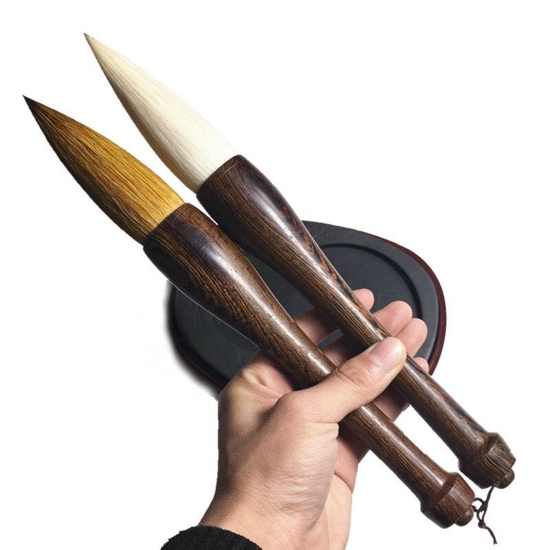 Caligrafia Chinese Calligraphy Brush Pen Woolen Weasel Hair Chinese Painting Brush Hopper-shaped Brush The Scholar&#39;s Four Jewels