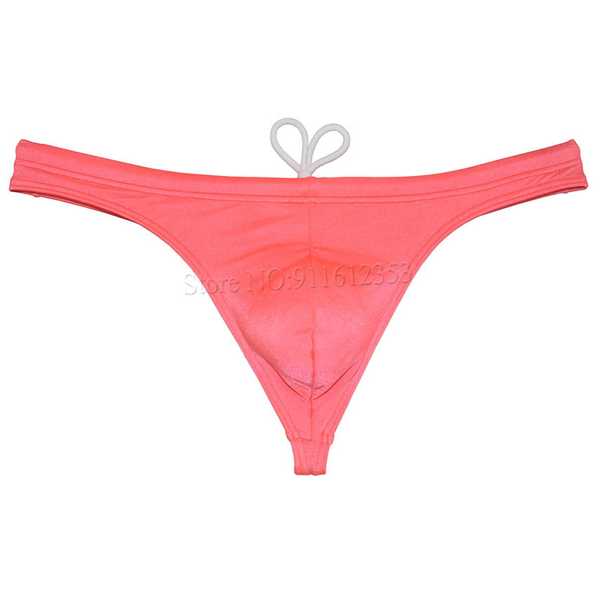 Herren Badeanzug Slips Bade bekleidung Surf Shorts verstellbare Tankini Kordel zug & Double Layer glänzenden Stoff