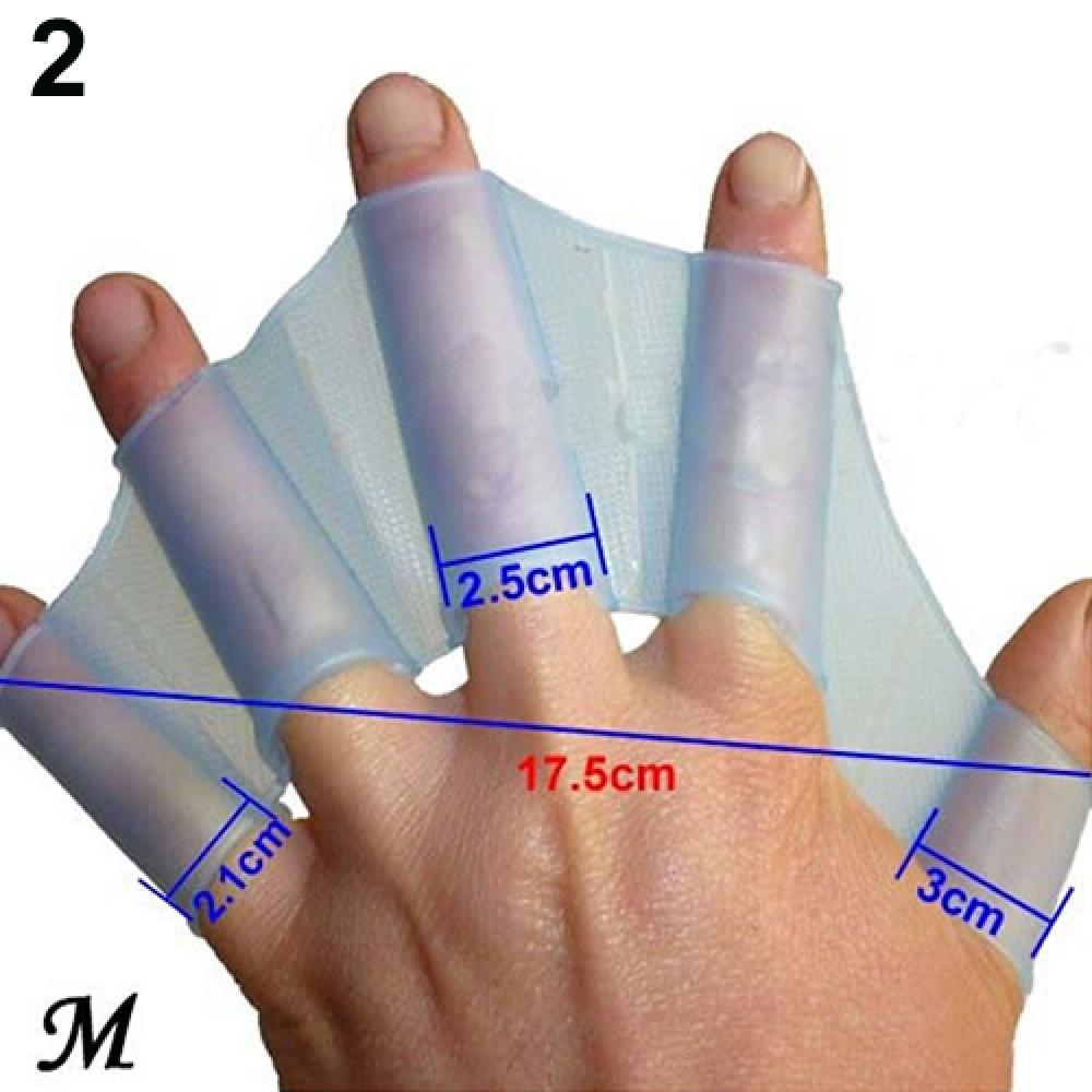 Schwimmen Hand Finger Flosse lernen schwimmen Schwimmbad zubehör Finger tragen Hand Netz Flossen Ausbildung Tauchen Handschuhe Schwimmen Schwimmbad Paddel: M