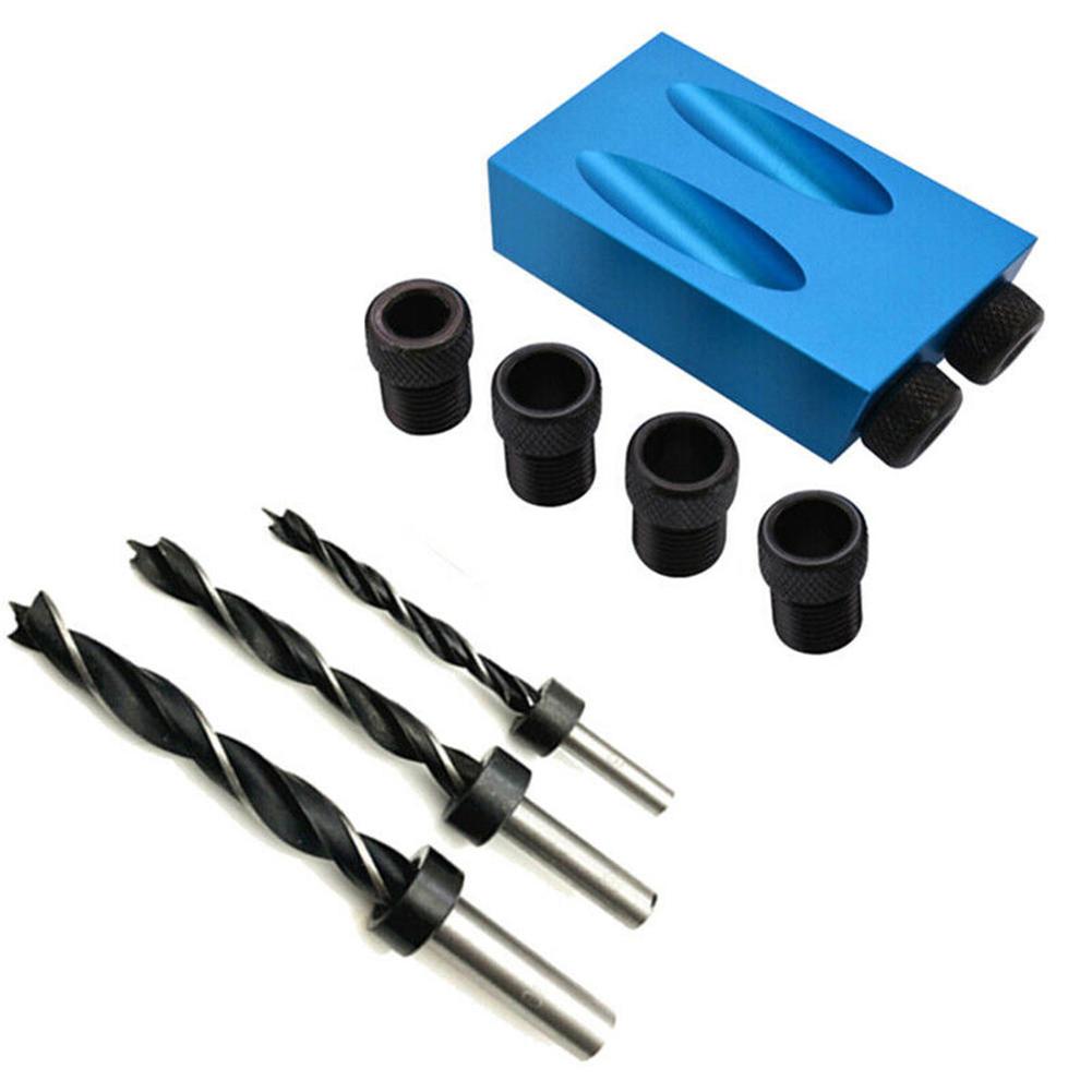 15pcs DIY Pocket Hole Jig Kit Woodworking Screw Hole Puncher for Carpentry