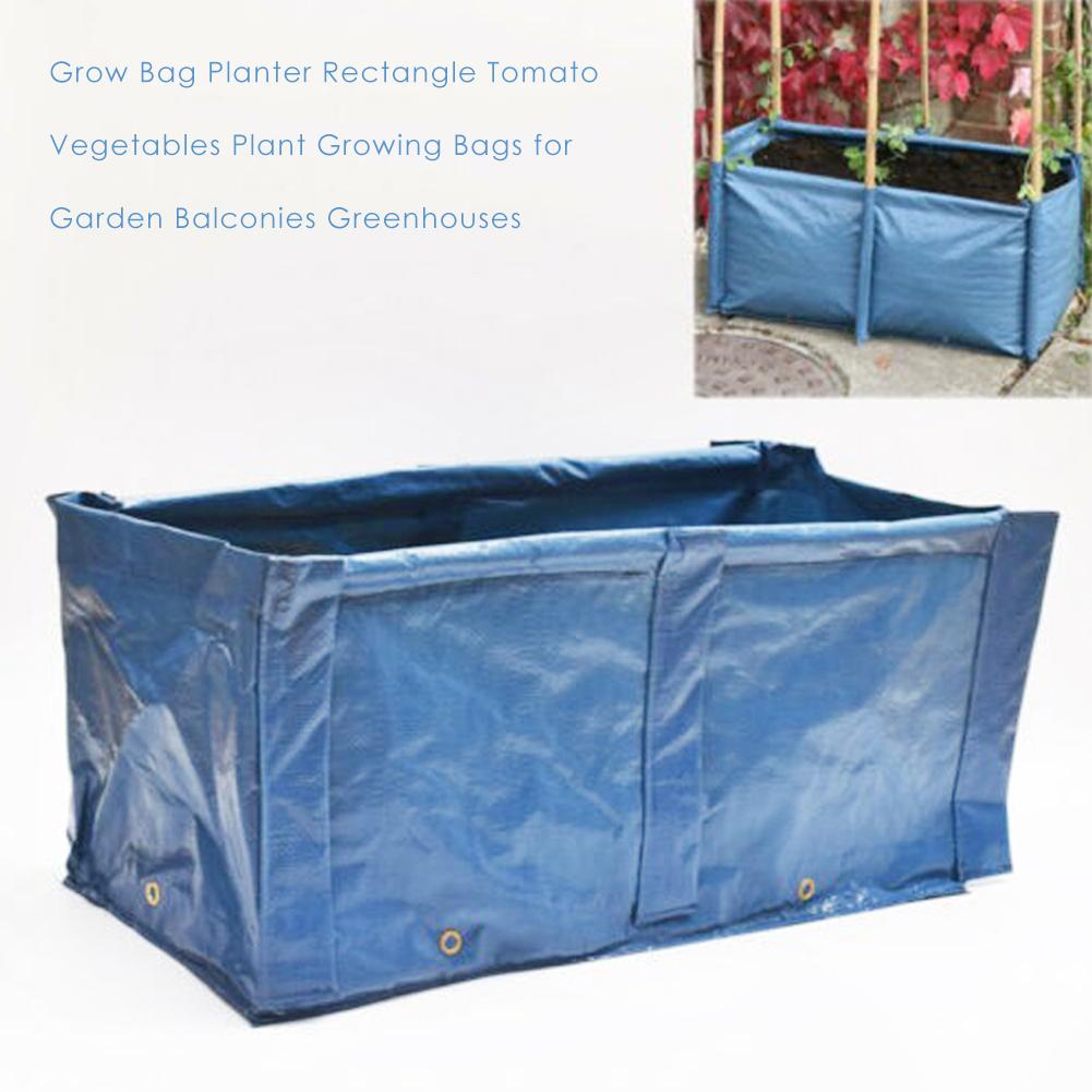 Reusable Large Grow Bag Planter Rectangle Tomato Vegetables Plant Growing Bags For Garden Balconies Greenhouses: Default Title