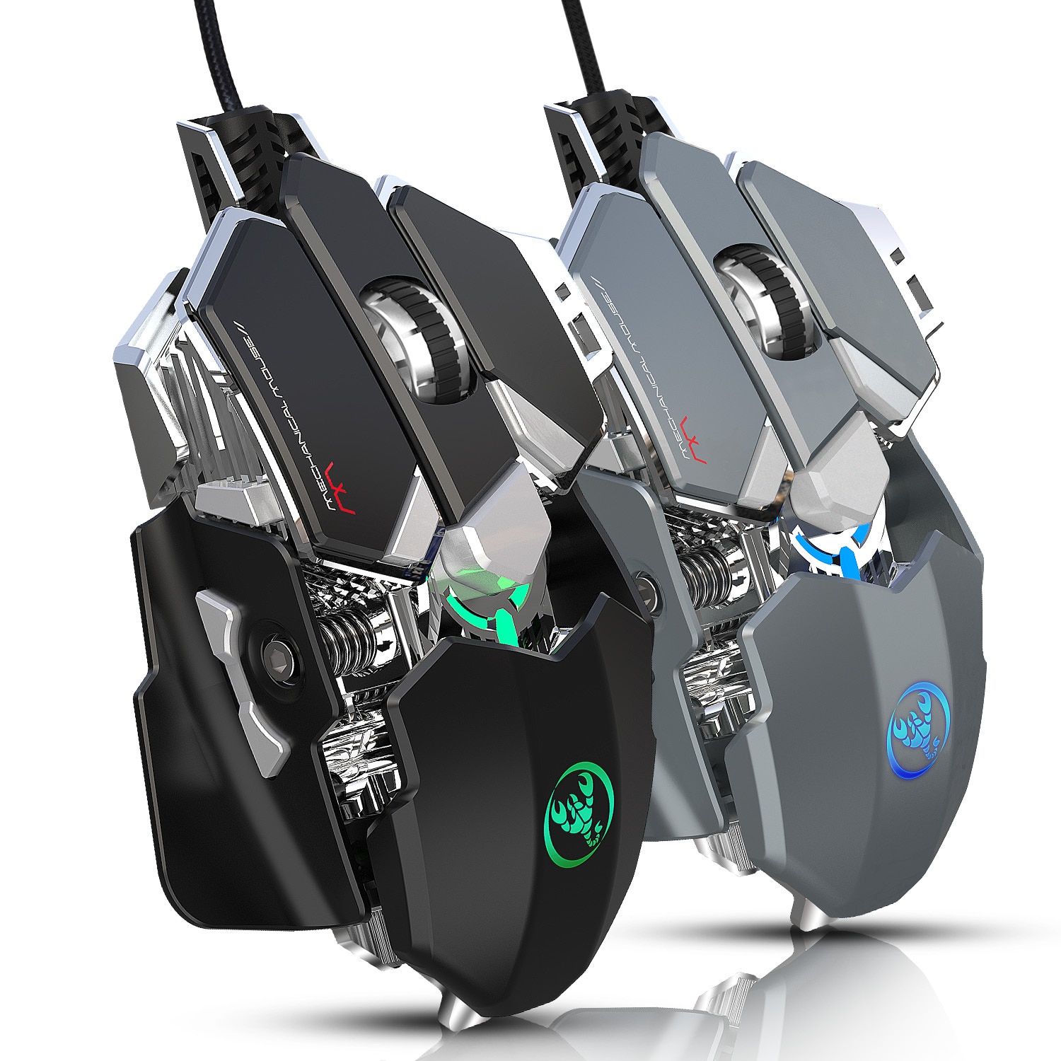 Gaming Mouse 9-key Programmable Wired Mouse 6400 DPI Ergonomic Optical Mouse Fast Remove Mechanical Computer Mouse