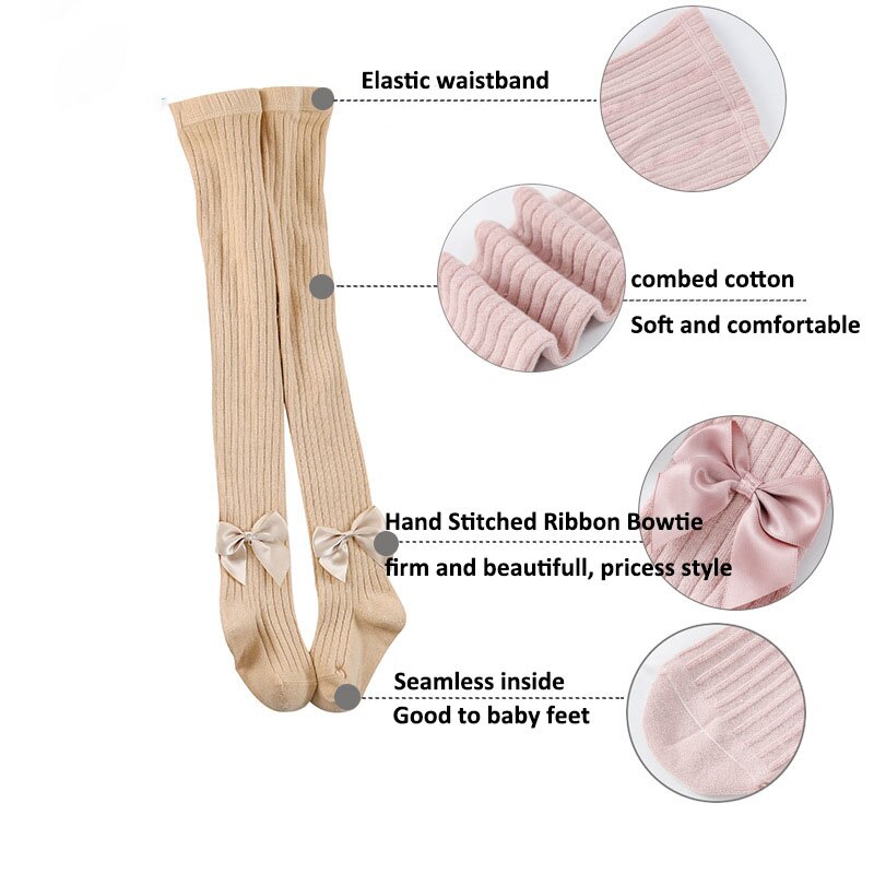 Baby pige strømpebukser bomuld sommerfugle bånd butterfly pige strømpebukser børns strippet prinsesse pige strømpebukser til baby piger