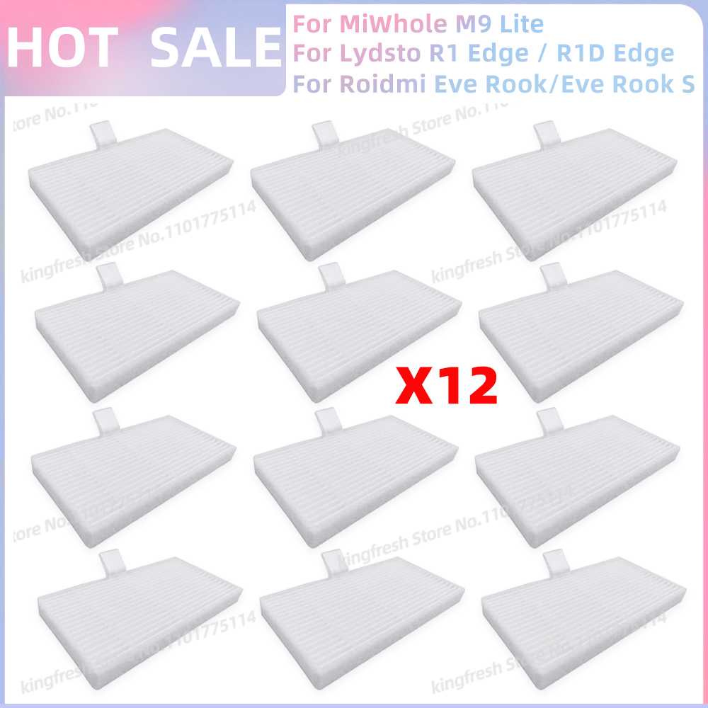 Compatible con Lydsto R1 Edge / R1D Edge, ILIFE V20, Laresar L10, MiWhole M9 Lite, Vyzzle D10, Roidmi Eve Rook / Eve Rook S Piezas Filtro HEPA Cepillo Lateral Trapo de Limpieza: Chocolate