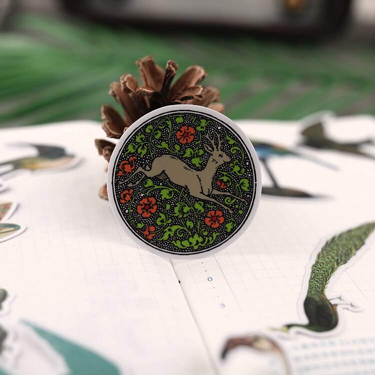 26PCS wild animals Paper Stickers Crafts And Scrapbooking stickers book Decorative sticker DIY Stationery