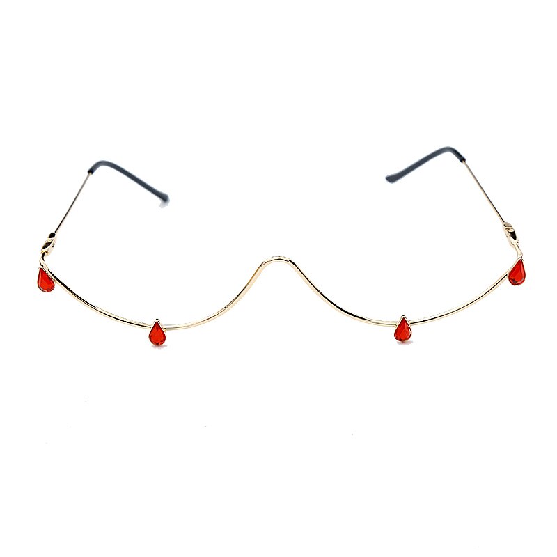 Lunettes de soleil en cristal à la | , montures de lunettes nouvelle vague, cadres en alliage pour hommes décoration, lunettes à mi-monture: 2