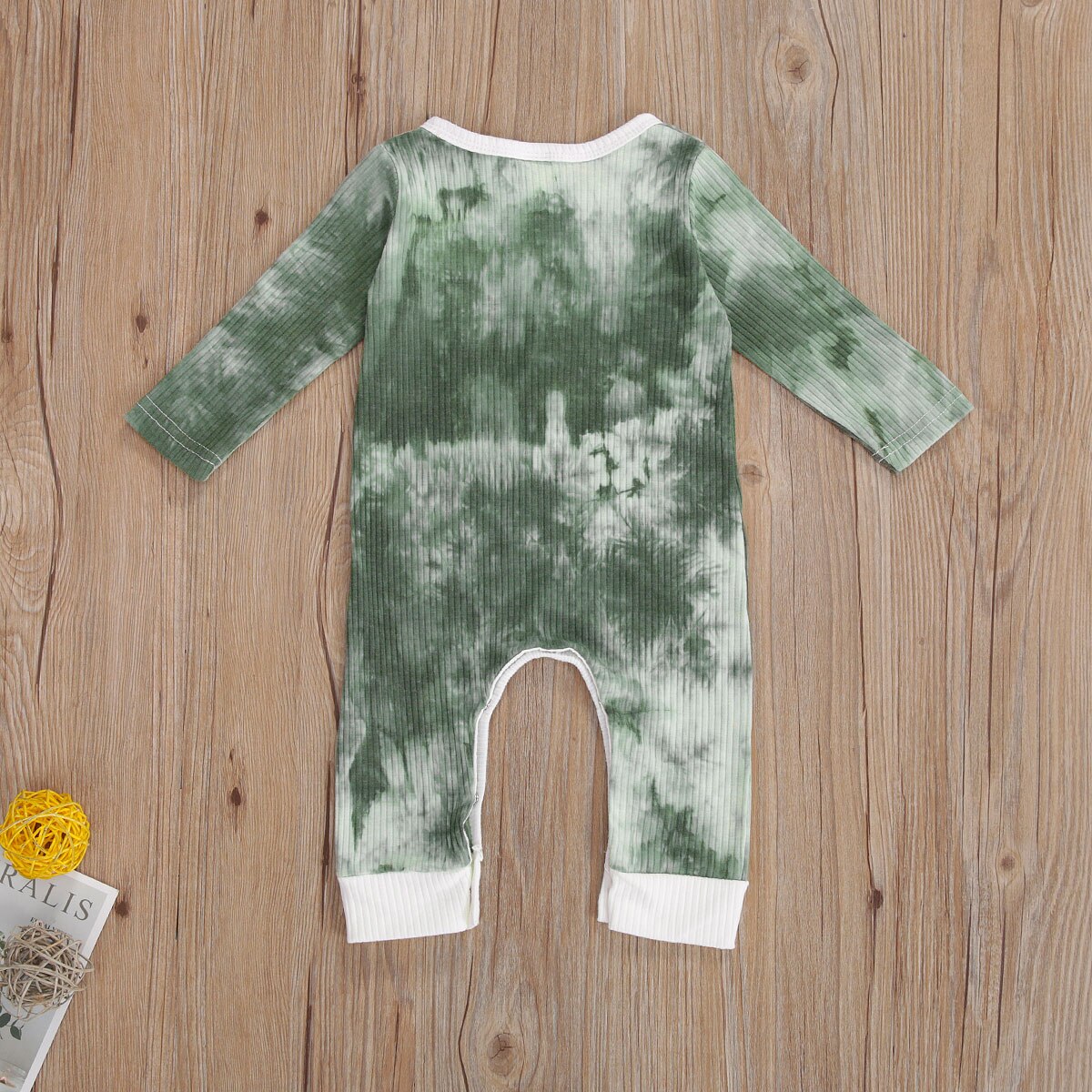 Kleinkind Neugeborenen Baby Mädchen Jungen Frühling Herbst Kleidung binden Farbstoff Rippen Outfits Strampler Langarm Overall Overall