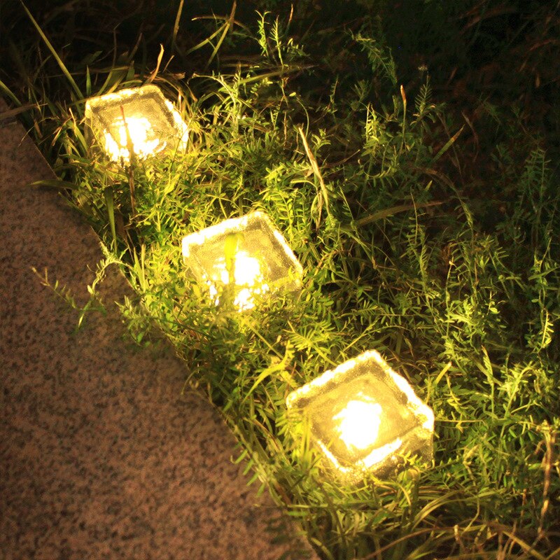 Aurinko maanalainen lamppu led aurinkopuutarha kansi valo tiili jääkuutio polku lattia valo portaat nurmikko puutarhakoristeet haudatut lamput