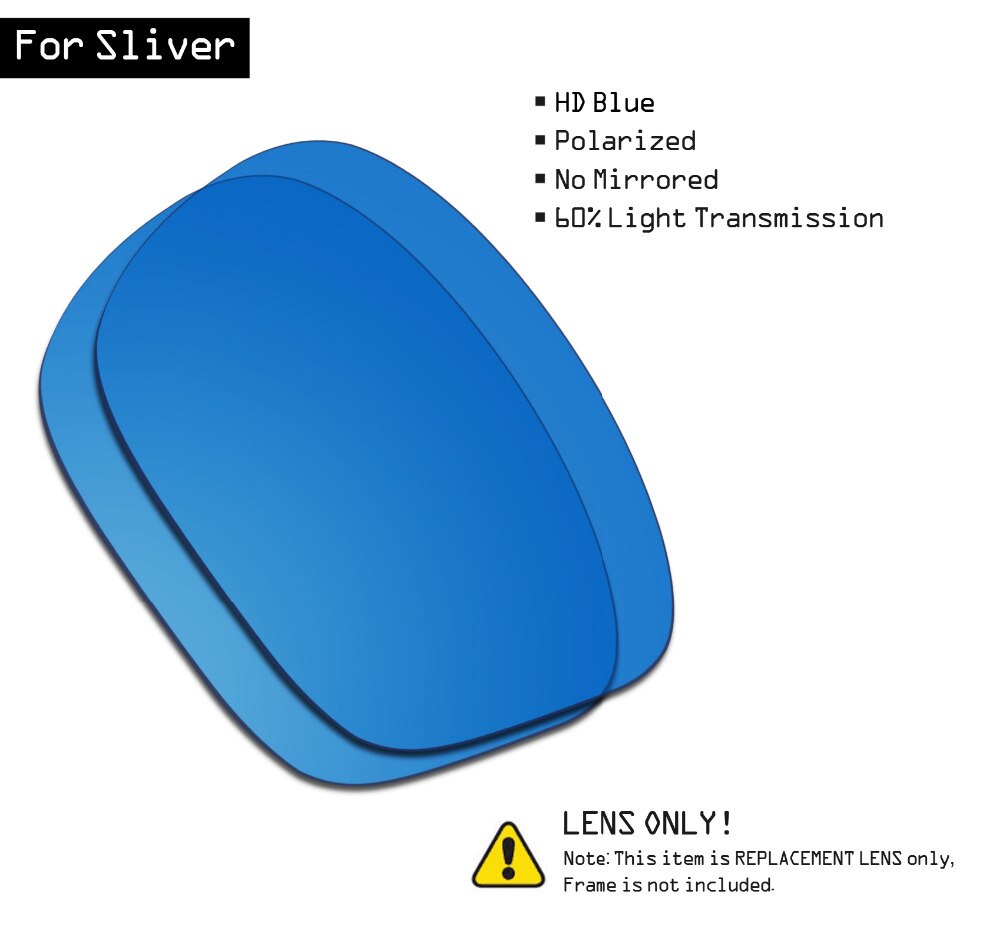 SmartVLT Zonnebril Vervanging Lenzen voor Oakley Sliver-HD Blauw