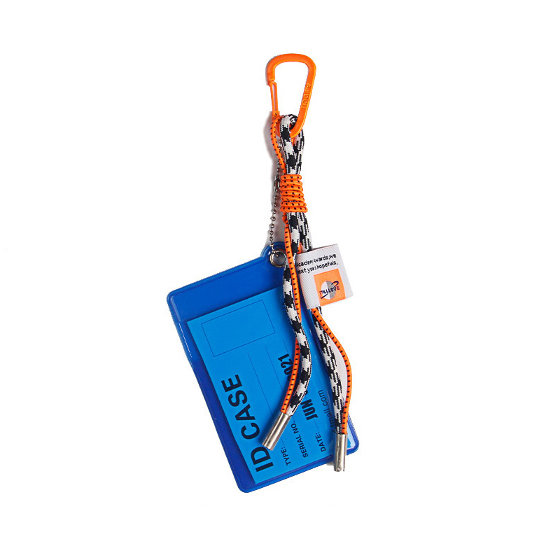 Card Holder Lanyard For Keys Fluorescent Color Key Chain Decorate Credential Holder: Orange