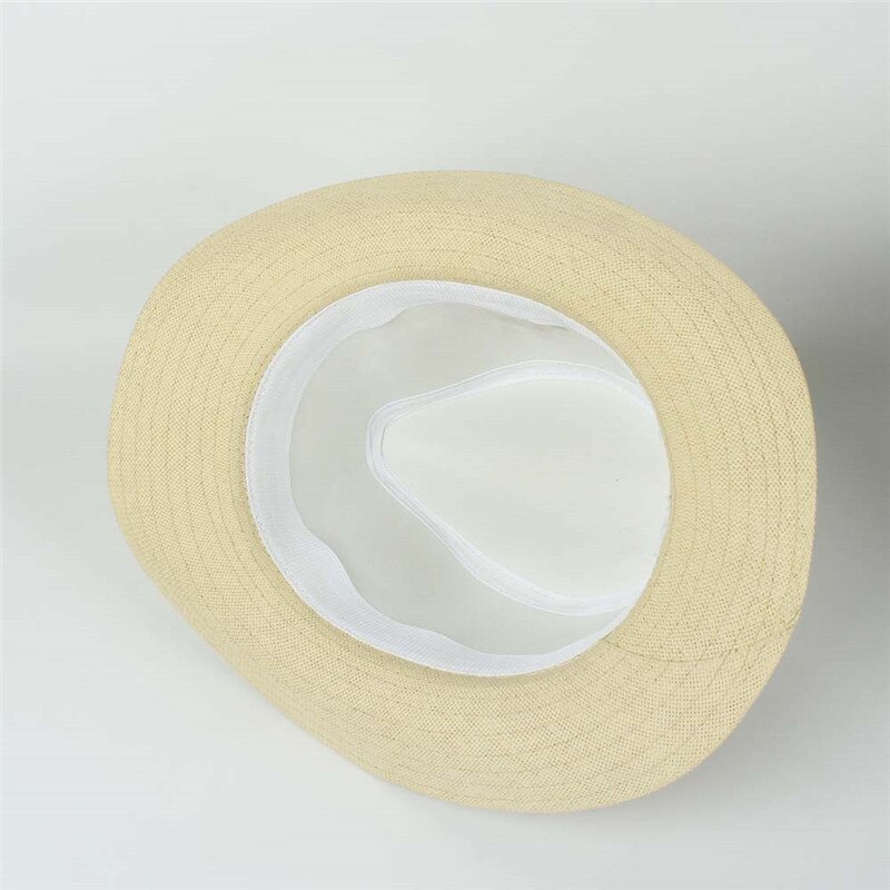 Naiset miehet olki western cowboy hattu kesäksi cowboy cowgirl aurinkohattu sombrero caps punk vyö hyvä pakkauskoko 58cm