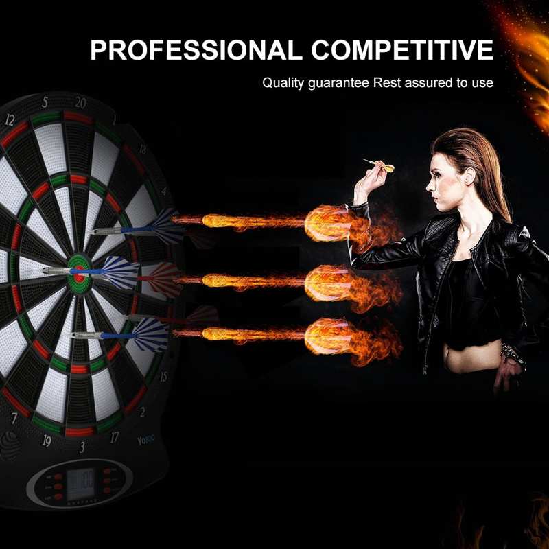 1pc Electronic Dartboard Electronic Hanging Dartboard LCD Scoring Indicator Dart Game With 6pcs Darts Indoor Games