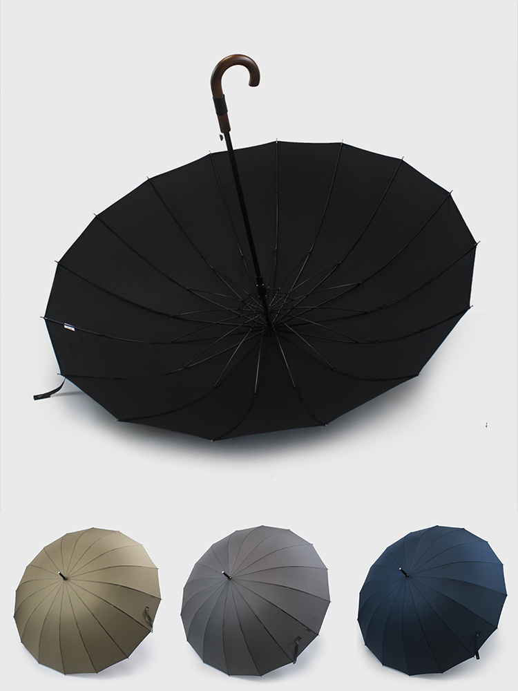 Japanese Umbrella Windproof 16-bone Big Long Handle Umbrella Sun UV Men Business Rain Umbrellas Large Double Regenschirm SY244