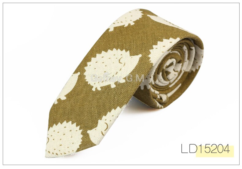 Print slips afslappet smal slips slips til mænd hip-hop fest blomster bomuld tynd slips krave: Ld15204