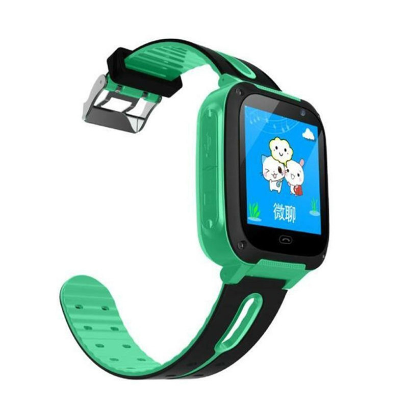 Best Selling Kids Smartwatch Stand Door LBS/GPS SIM Kaart Kind SOS Call Locator Camera Screen Wearable-Apparaten unisex Klok # F: Green