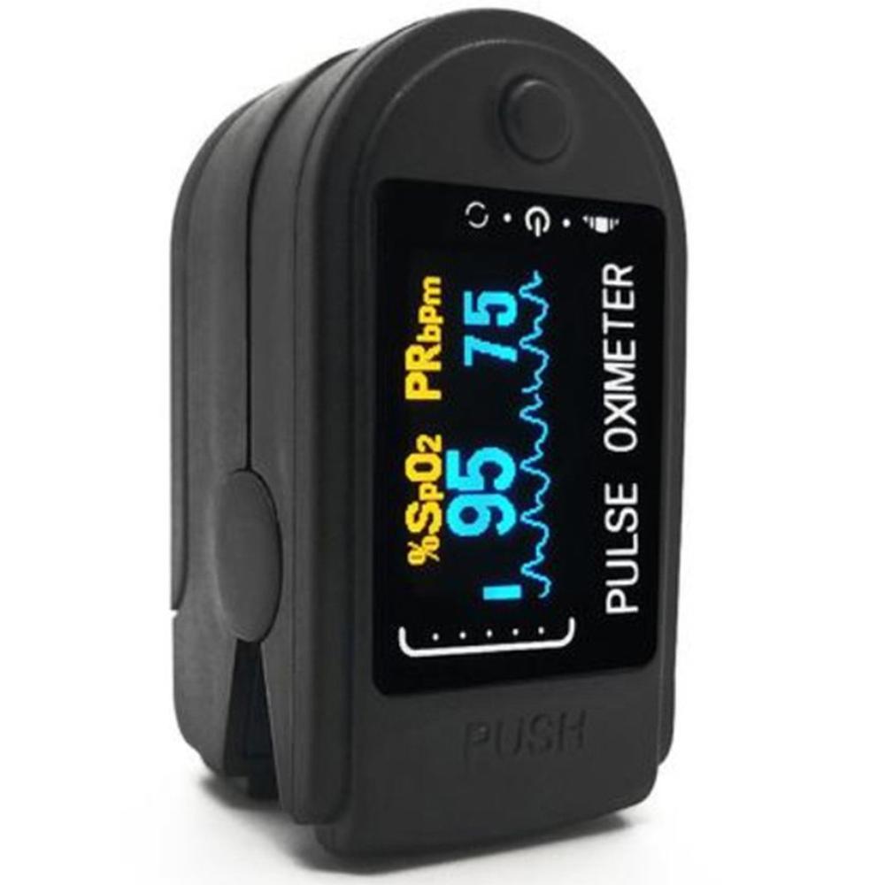 Oxymètre de pouls doigt pince à doigt rythme cardiaque oxymètre de pouls Portable fréquence cardiaque Spo3 moniteur compteur d'oxygène sanguin capteur pression: Black