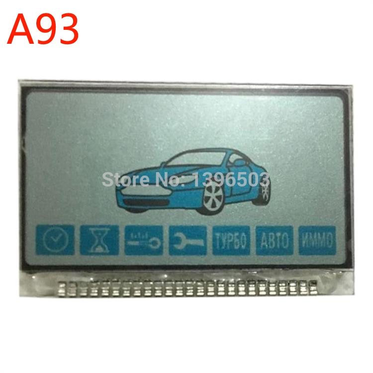 2 stks/partij Russische A93 LCD Display voor twee weg Sleutelhanger StarLine A93 A63 2-weg afstandsbediening Sleutelhanger fob