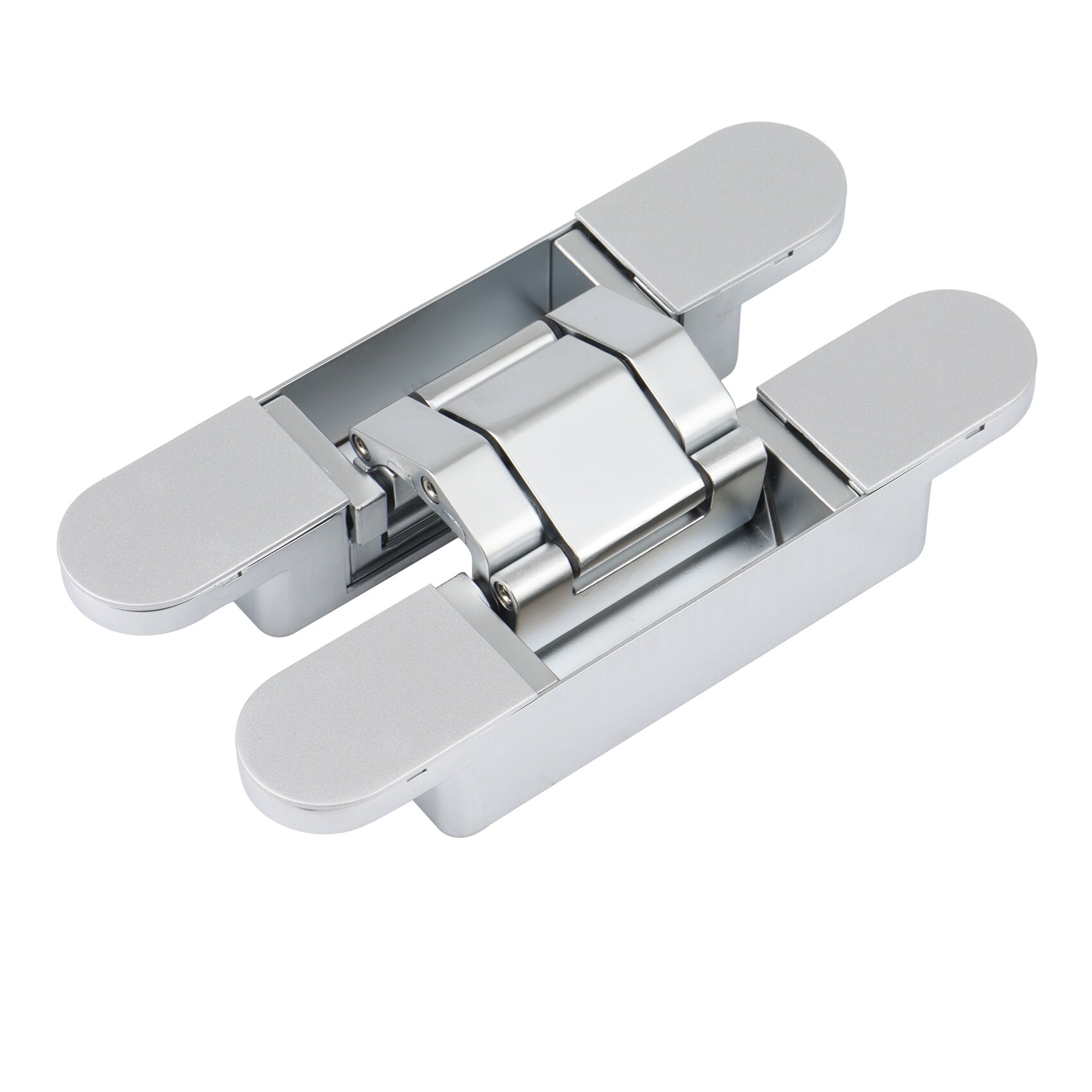 3D Adjustable Concealed Wood Door Mute Cross Hinge Adjustable Concealed Gate Self Closing Heavy Duty Hinges: Zilver