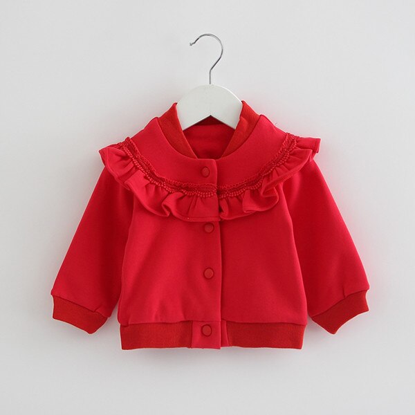 Pasgeboren Baby Meisjes Jas Kinderen Jassen Winter Baby Peuter Plus Fluwelen Warm Kinderen Bovenkleding Kinderen Jas 0-24M 2 kleur: Rood / 9m