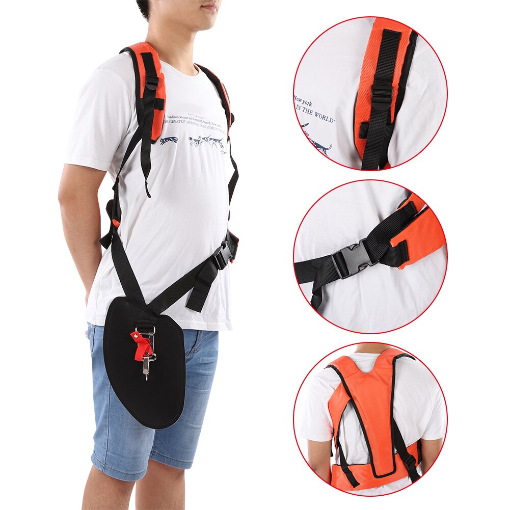 Harnas Universele Grastrimmer Schouderriem Trimmer Harnas Riem Dubbele Schouderriem Mower Strimmer Harnas Riem Schouder Met Duurzame Nylon Riem Verstelbaar Voor Bosmaaier Tuinieren