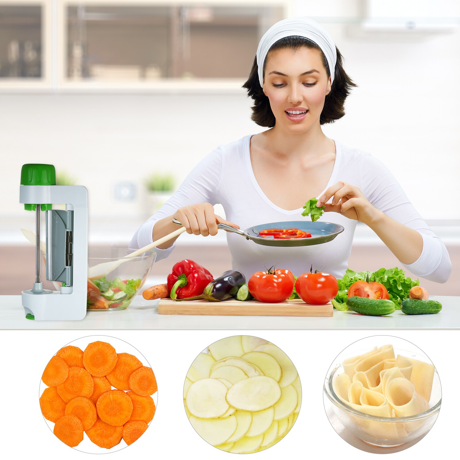 Küche Gemüse Schneidemaschine Spiralize Rotierenden Obst Gemüse Cutter Küche Peeling Werkzeug Edelstahl Obst Cutter Schneidemaschine