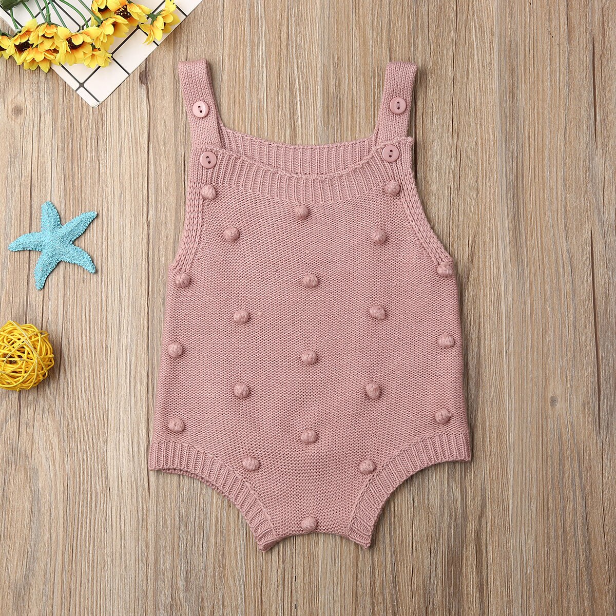 Knit Bodysuit Baby Boy Meisje Rompertjes Solid 4 Kleuren Mouwloze Jumpsuit Romper Katoenen Kleding Outfit