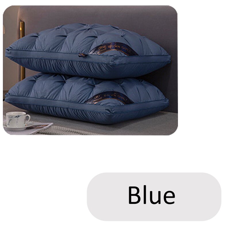 Große Kissen Kissen Hotel Fünf-stern Twisted Blume Kissen Einzel Kissen für Schlafzimmer für Schlaf 100% Baumwolle Abdeckung mit natürliche Fi: blue / 950g