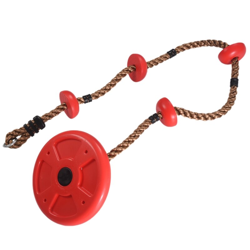 Outdoor Climbing Rope Disc Swing for Children Physical Training Climbing Rope with Connecting Belt Carabiner