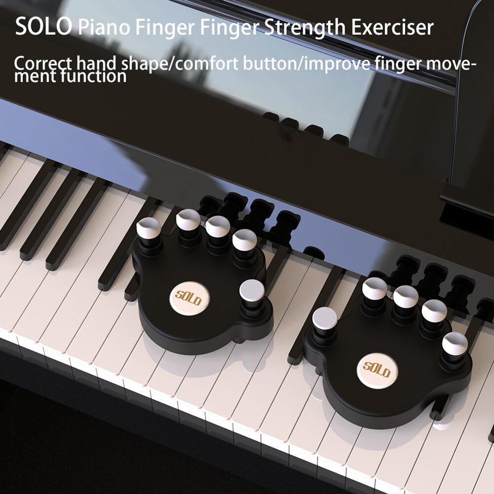 SOLO 1 Pair Piano Finger Trainers Fingers Strength Training Tools Finger Correctors Soft Finger Pads Piano keyboard for beginner