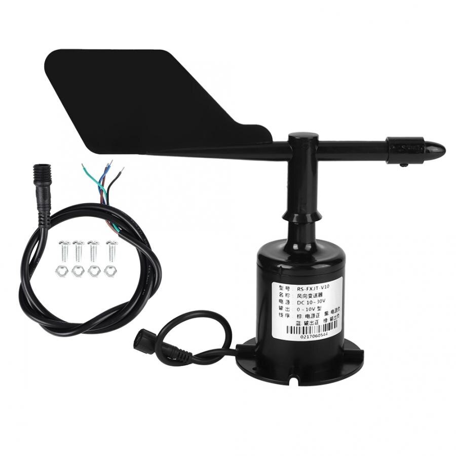 Sensor de viento de jardín, 0-10V, 8 direcciones, salida de señal ambiental, Sensor de anemómetro de viento de policarbonato