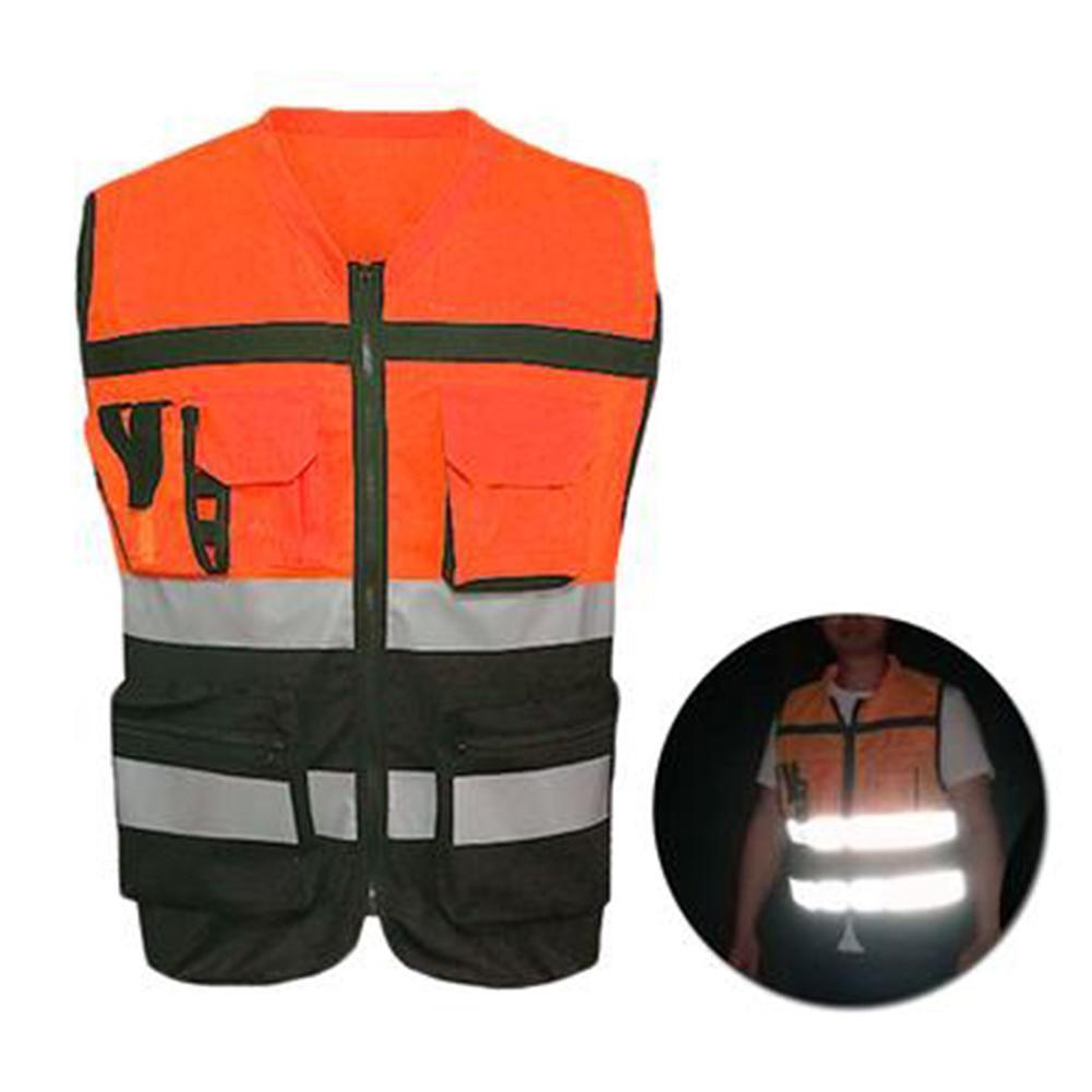 Fluo Veiligheid Vest Reflecterende Rijden Jas Werknemer Security Night Set Vest C4U5