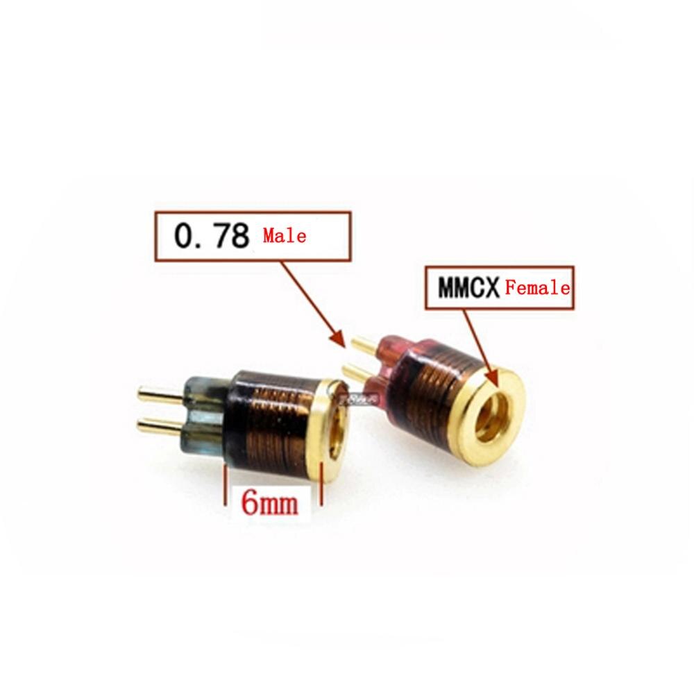 Paire prise casque pour W4r UM3x 1964 héritier 10.A IEM8.0 IEM10.0 KZ zs5/zs3 0.78mm mâle vers MMCX femelle convertisseur adaptateur