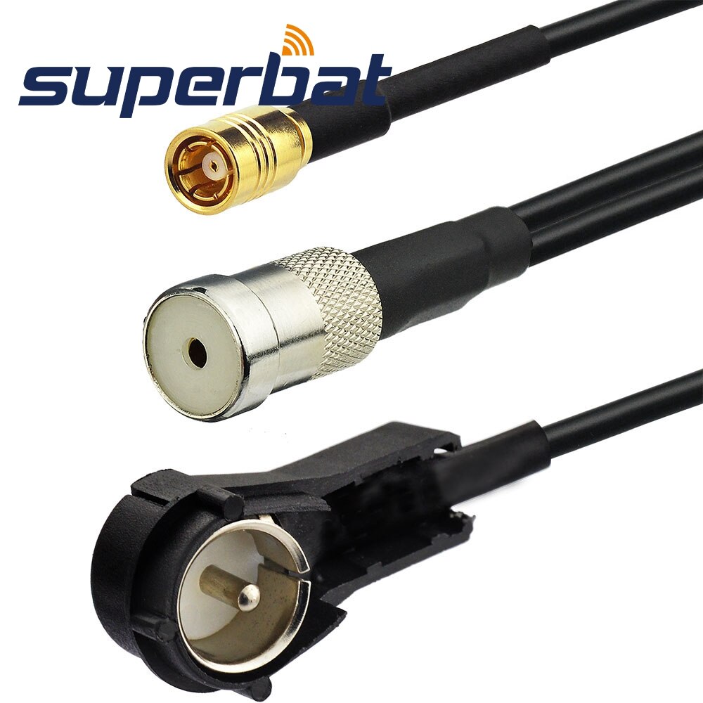 Superbat FM/AM to DAB Aerial Converter/Splitter ISO Adapter Cable for USB Kenwood DAB+