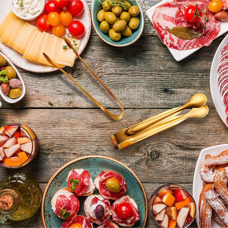 12 sztuk szczypce cukru szczypce robić lodu ze stali nierdzewnej mini szczypce robić serwowania przekąnarty szczypce małe szczypce kuchenne na spotkanie przy herbacie kawy