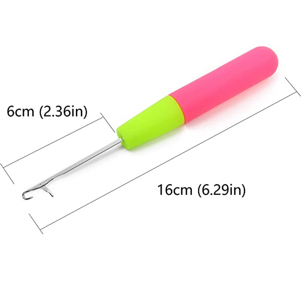 Lot de 5 aiguilles à Crochet pour tresses, tissage de cheveux Jumbo et torsadés