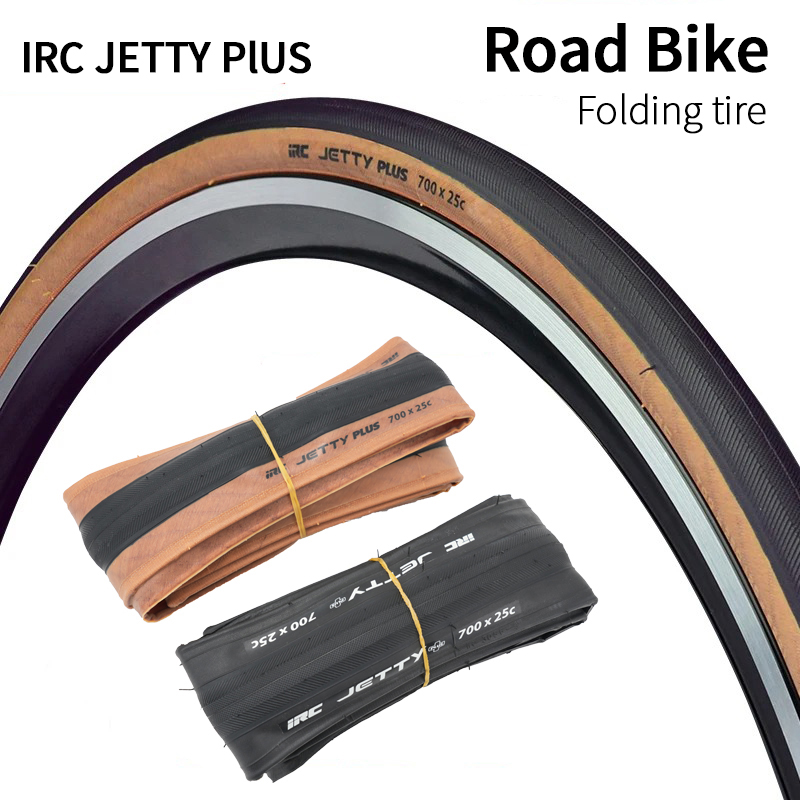 IRC JETTY PLUS Bicycle Tire Road Bike tires 700x23C 700X25C 700X28C yellow side tirel ightweight foldingretro tire