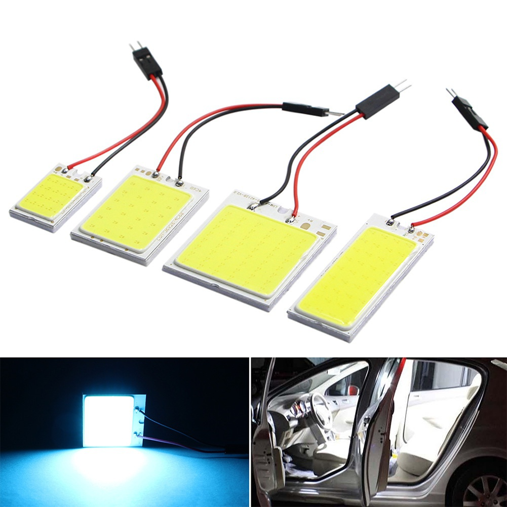 4/8 Uds accesorios de Interior de coche 18/24/48 SMD T10 4W 12V COB Panel Interior de coche luces LED bombilla de lámpara luz de techo de coche Panel de coche