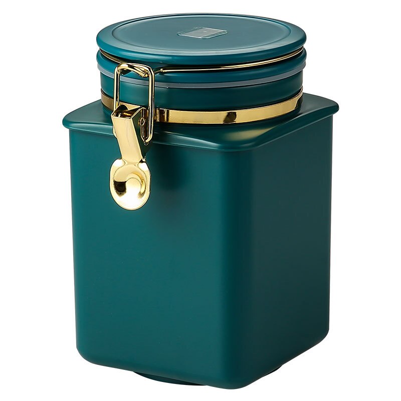 Sealed pot coffee bean pot one-way exhaust valve breathing storage pot tea snack dried fruit fresh-keeping pot coffee pot: morandiran 1.1L