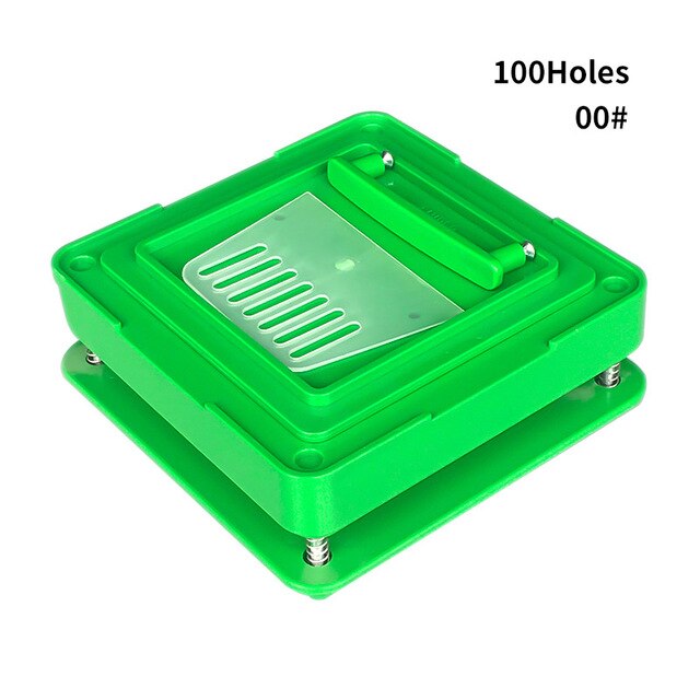 0 #00 #000 # Abs Capsule Machine 6 Capsule Vullen Gereedschap 100 Gat Handleiding Capsule Vulmachine: Blauw
