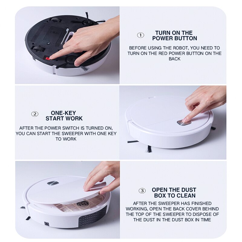 3 IN 1 Robot Vacuum Cleaner Suction Smart Memory Electric Water Tank Wet Mopping Washing Robot Vacuum Cleaner Stofzuiger Robot