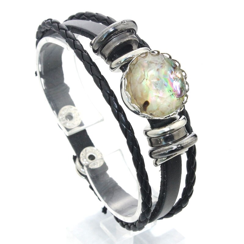 10 stuks/partij schelpen drukknoop armband & armbanden bedel hars drukknoop armband voor vrouwen drukknoop sieraden 050708