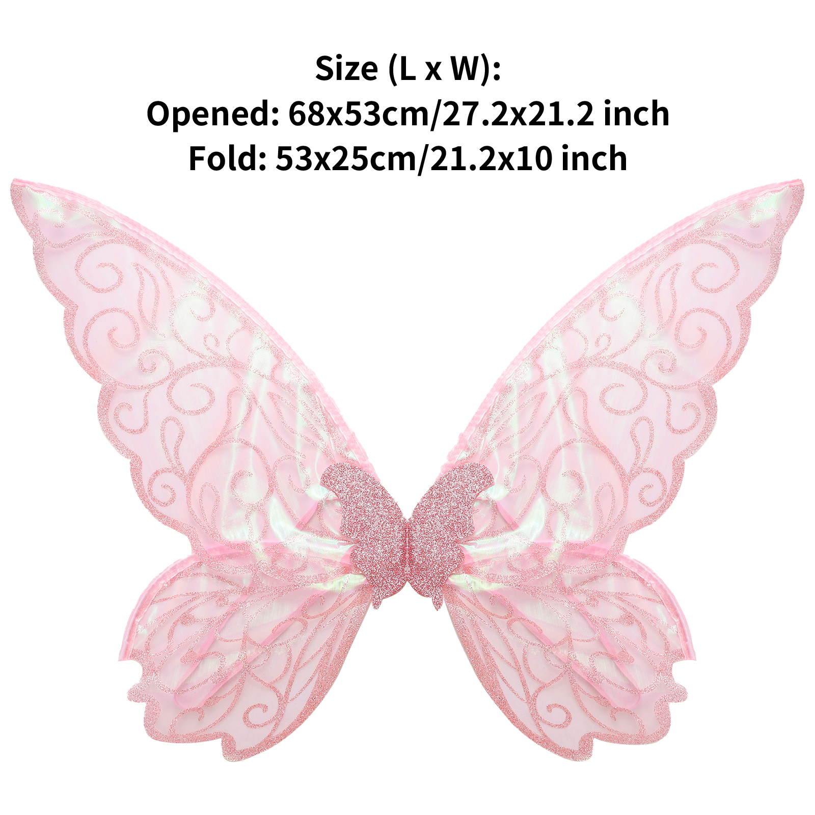 Feenflügel Kostüm Elf Engelsflügel Frauen Mädchen Prinzessin Cosplay Schmetterling Halloween Karneval Festival Performance Requisiten Dress Up