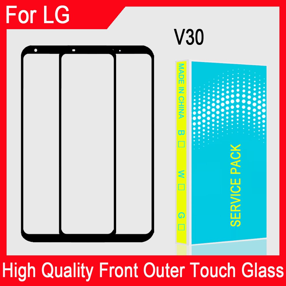 Panel de cristal táctil de 6,0 pulgadas para LG V30 H930 H931 H932 LCD pantalla frontal exterior lente de vidrio piezas de repuesto