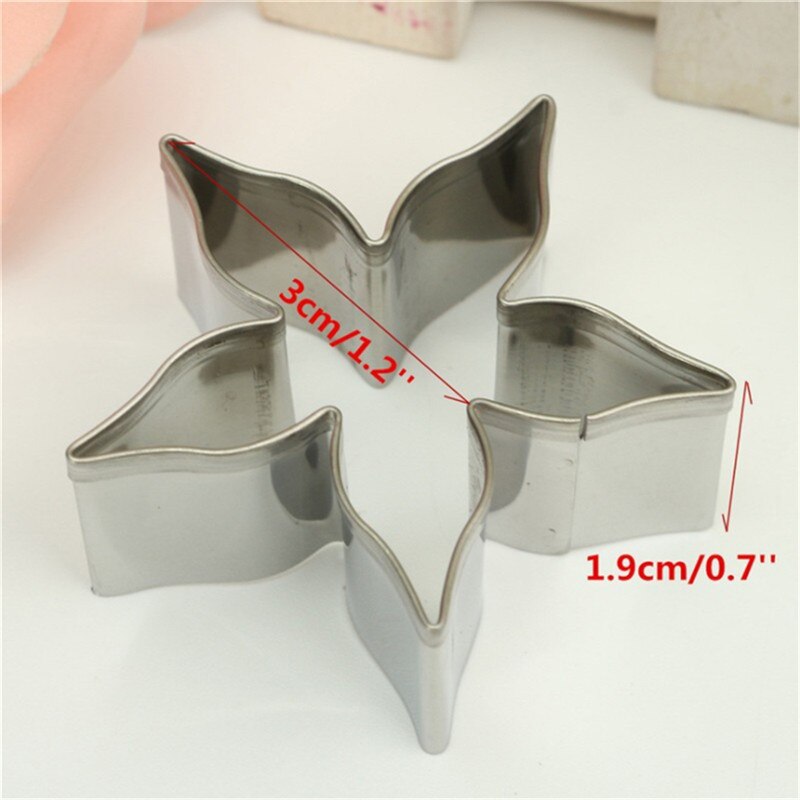 Rvs Starry Bloem Cookie Cutter Biscuit Cake Keuken Bakvorm Voor Fruit Groente Decor Mold 1Pc