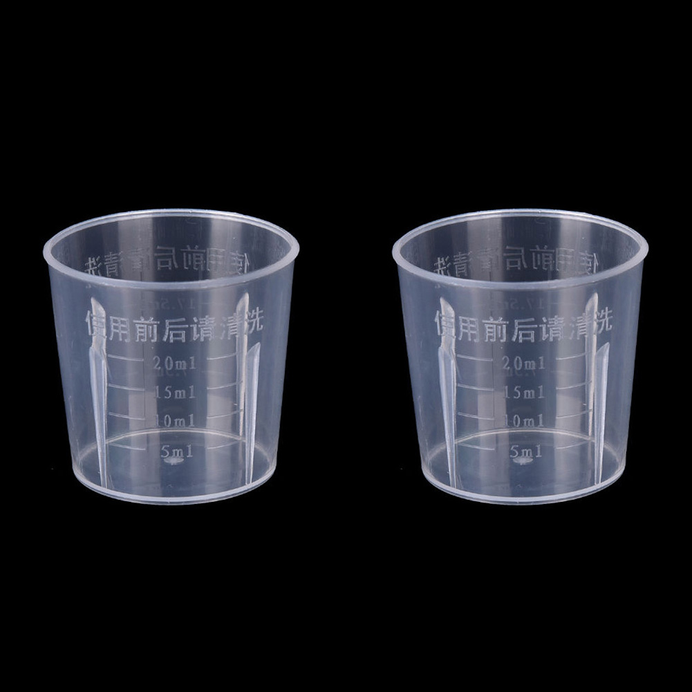 Vaso medidor de plástico transparente para hornear, vaso medidor para medir líquidos, 15ml / 30ml /50ml /250ml /500ml, 1 unidad: 15ML 2pcs