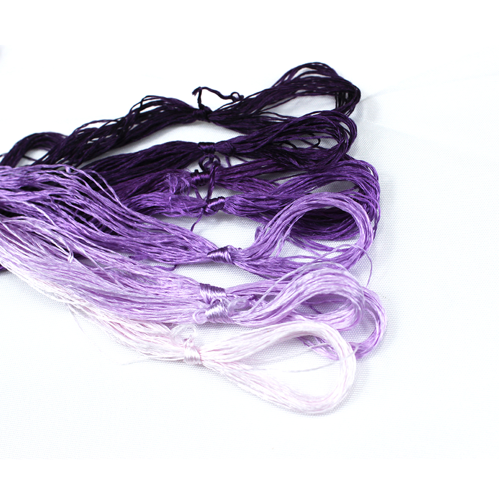 8 sztuk nici robić haftowania ręcznie haftowane nici jedwabne Spiraea jedwabne linie: morela